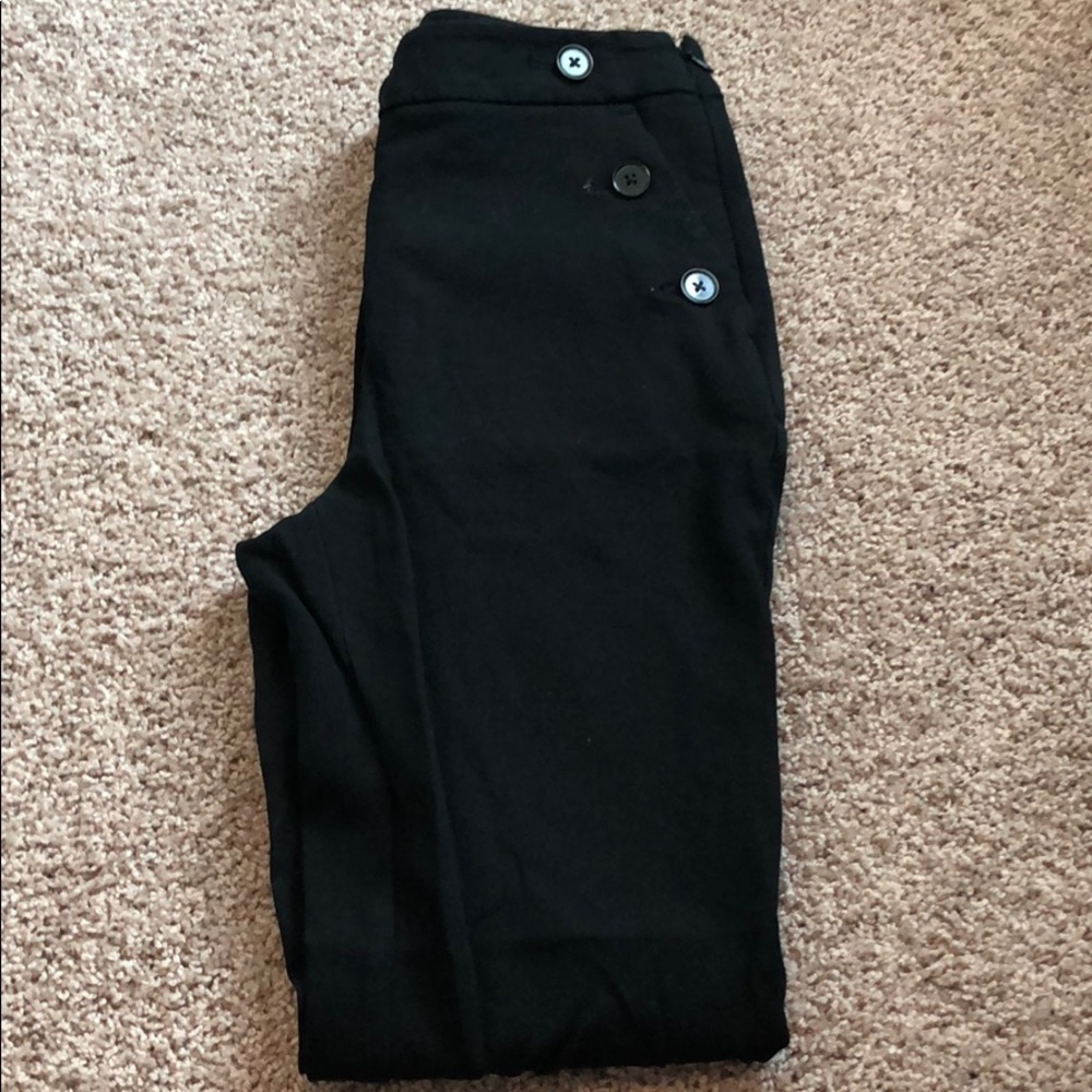 Black cropped sailor pants